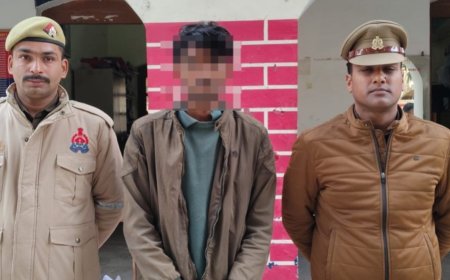 थाना विशुनपुरा पुलिस द्वारा दुष्कर्म आदि के मामले में एक नफर वांछित अभियुक्त को किया गया गिरफ्तार