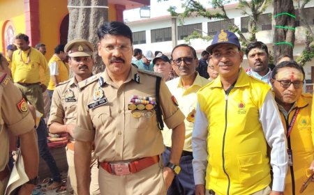 रामनवमी की शोभा यात्रा पर सुरक्षा व्यवस्था के लिए पुलिस प्रशासन और सिविल डिफेंस का बढ़ चढ़कर सहयोग रहा